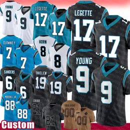 Xavier Legette Bryce Young Football Jerseys Jadeveon Clowney Jaycee Horn Miles Sanders Adam Thielen Terrace Marshall Jr. Chuba Hubbard Jeremy Chinn Shaq Thompson