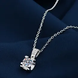 925 Серебряное колье стерлингового серебряного ожерелья простые благородные ааа циркон высокий качество для женщин мужской модный свадебный подарки