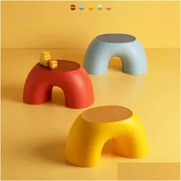 Altri giocattoli semplici semiranti arcobaleno fingono di cavalcare una sedia a cavallo per bambini mobili a pedane per bambini 231213 regali di consegna a goccia OTHWX