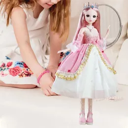 人形60cmボールスプライシングドールDiy Toy Makeupは服とアクセサリーで滑らかな髪を顔に顔を合わせて、子供に適したbjd人形