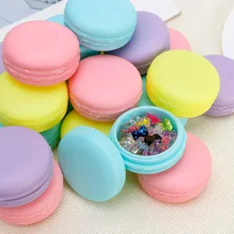 Jewelry Pouches 6PCS/Set Colors Beads Organizer Box Mini Macaron Travel Rings Storage Lovely Candy Color Case Plastic