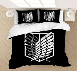 Home Textiles Anime Angriff auf Titan 3D Printed Duvet Deckungen Pillowcas Tröster Bettwäsche Set Bettwäsche Bett Linenno Blatt7372790