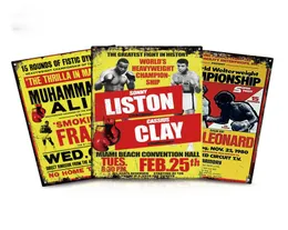 V11 Painting Boxing Metal Tin Signs Planque Vintage Home Man Cave Gym Decor Man039s Game20CM30CM8378559