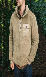 Winter Teddy Fleece Cardigan Mlae Falsa Pele Double Side Jacket Fluffy Tops Luxury Tops Men Vintage Lã Pullover Bomber Jacket16826004