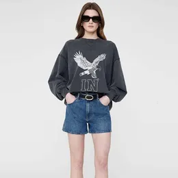 24AW Alto Washed Balck Eagle Sweatshirts Women Designer Vintage New Sweater Loose Harvey Pullover Hoodies