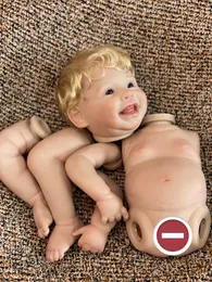 Dolls Cute Harper Reborn Baby dziewczyna z blond włosami miękki na całym dotyku silikonowym winylowym widocznym żyłce żył dożywotnie lalka S2452201 S2452201 S2452201 S2452201