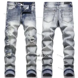 Amirii Jeans Designer Jeans Man Womens Jeans Jeans Jeans Hombre Mens Pants Biker Embroidery Ripped Trend Cotton Fashion Jeans Amirirs Jeans