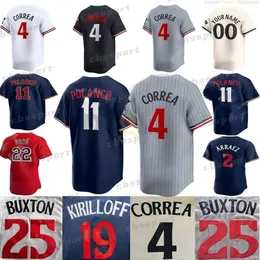 Byron Buxton Mens Beyzbol Forması Kids Luis Arraez Jose Miranda Carlos Correa Max Kepler Gary Sanchez Gio Urshela Nick Gordon Jorge Polanco Miguel Sano Sonny Gray Gray