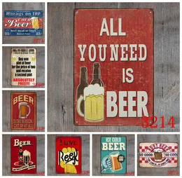 Bar Metal Tin Sign Pinturas de vinho de cerveja Vintage Craft Poster Art Sticker Iron Painting Home Restaurant Decoration Sinais de pub Wall De43852222