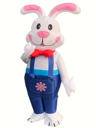 Мужской случайный мультипликационный надувной костюм кролика, костюмы для косплея на Хэллоуин