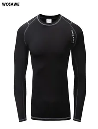 Wosawe Running T -Shirt Fleece Thermal Unterwäsche Winter Long Johns Tops Fitness -Fitness -Hemd zum Joggen von Radsportbasis -Layer8915956