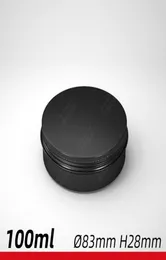 Empty Round Organizer Cosmetic Jars Aluminum Black Cases Cans Screw Threads Lids Metal Box Tin Makeup Tea Food 2 2mlc C26165721