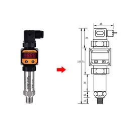 Trasmettitori di pressione a LED 0-1.6BAR Acqua di olio Liquido liquido ZA-PE300 Transduttore di pressione 4-20 MA M20*1,5