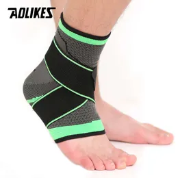 AOLIKES 1PCS 3D Weaving Elastic Nylon Strap Ankle Support Brace Badminton Basketball Football Taekwondo Fiess Heel Protector L2405