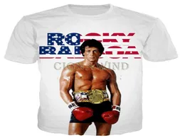 Rocky Balboa 3D Impresso Casual Mangas curtas Tshirts para mulheres T036848565