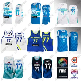 Luka Doncic 77 Slovenia Euro Basket Basketball Jersey 3 Goran Dragic 10 Mike Tobey 11 Jaka Blazic 30 Zoran Dragic 8 Edo Muric Men Women Youth XS-4xl