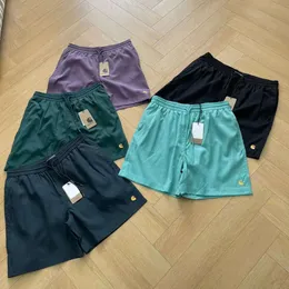 Carhartte Gold bestickte 5-Farben-gewebte Shorts für Sommer.