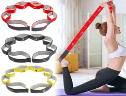 Yoga PU Cintura PU Polyester in Polyestro in latino elastico Danza latina Stretching Loop Pilates Gym Fitness Fitness Resistenza Bande9832538