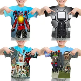 Skibidi Toiletten T-Shirt Boy Girl Kinder Tops Kurzarm Baby Boys T-Shirts Lautsprecher Print Kind Tee Sommer T-Shirt Teen 240522