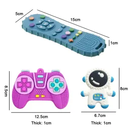 Silikon värld baby silikon teether leksaker fjärrkontrollform för gnagare gummi smärtlindring tänder leksak barn sensorisk utbildning