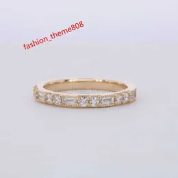 Starsgem Group Köp 10K 14K Gold Lab Grown Diamond Moissanite Vintage Baguette Eternity Ring