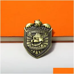 دبابيس بروشات FNAF Fazbear Security Guard Badge - خمس ليال في Freddys CoSplay Cosplay Brooch Pin Gift for Men Women Drop Delivery J Dhvti