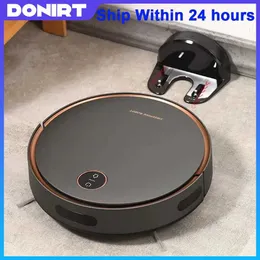 Robotiska vakuum Donirt 2024 NY SWEEPER SWEEPING 3 I 1 Smart Sweeping Robot and dammsugning av trådlöst dammsugare Svepande robotar för hemmabruk J240518