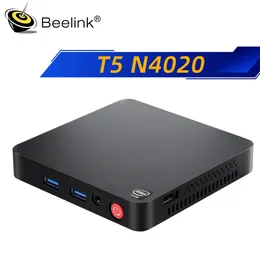 Beelink T5 Mini PC Intel Celeron N4020 CPU mit LPDDR4 4 GB EMMC 64 GB Unterstützung 4K 1000m RJ45 LAN WIFI5 BT5.0 2*HD 3*USB3.0 240509