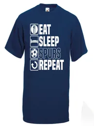 Eat Sleep Spurs T Shirt Funny Tottenham Fathers Day Birthday Gift Men T Shirt Print Cotton Short Sleeve Tshirt5212145