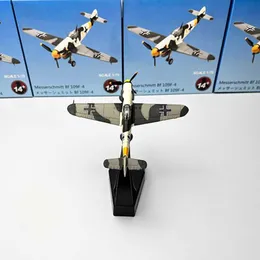 Aeronave Modle 1 72 Alloia proporcional Segunda Guerra Mundial Ace Ace Ace Fighter BF 109-4 BF-109 Die Modelo de aeronave de metal fundido Toy Box S5452138