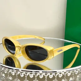 Moda Sunglasses Designer feminino Occhiali Da Oval Oval Sharp Luxury Sunglasses Anti-radiação BV1210S Personalidade mens de óculos retro Placa de alta qualidade