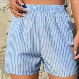 Shorts femminile Donne Daily Indossare Stylish Striped per attività casual estate all'aperto comodo elastico vita