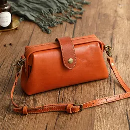 Shoulder Bags Luyo Vintage Real Genuine Cow Leather Ladies Purses And Handbags Crossbody For Women Sling Bag Female Pochette