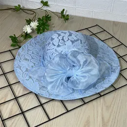 Breite Krempeln Hüte französische Spitze Sonnenhut falten Strand Chic Mode Sommer Sunhat Floppy Eimer Mütze