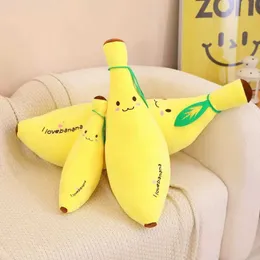 Plush Pillows Cushions 40cm Soft Cartoon Smile Banana Plush Toys Stuffed Fruit Doll Creative Girls Valentines Gift Baby Appease Plush Toy Doll H240521