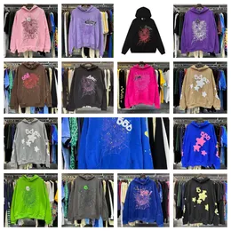 designer fluffy hoodies Young Thug Men Women Hoodie High Quality Foam Print Spider Web Graphic Pink Sweatshirts y2k Pullovers S-2XL Designer Hoody Tracksuit A1
