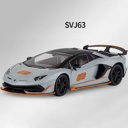 Diecast Model Cars 1 18 s Svj63 Legierung Spielzeugauto -Model Radlenkstift und leichte Kinderspielzeugsammlungen Geburtstagsgeschenk