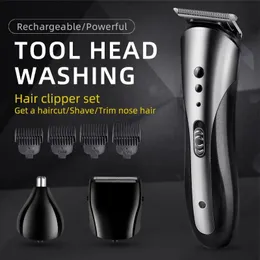 KEMEI KM-1407 Recarregável Electric Nariz Hair Clipper Multifuncional Multifuncional Trimer de cabelo Profissional barbeador elétrico barba Razor 240520