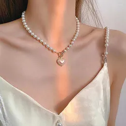 Girocollo super fata temperamento imitazione perla collana amore donna donna elegante catena clavicola regali commemorativi gioielli romantici