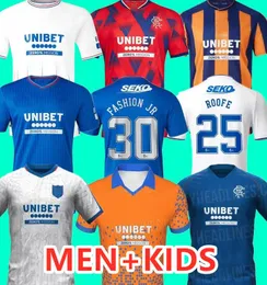 23 24 25 Rangers Third Soccer Jerseys 2024 2025 Football Shirt Away Glasgow Colak Rower Lundstram Hagi Barker Morelos Tavernier Kent Tillman FC Fashion Jr Men Kids Kit