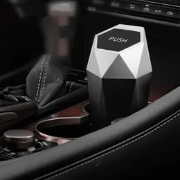 Car Trash Can, Bling Rhinestone Crystal Waterproof Hanging Garbage Bag Car Interior Oxford Leakproof Foldable Waste Organizer Trash Bin Universal Vehi - View #4