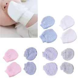 3 par/set enkla baby stickade handskar nyfödda anti-ät hand anti-grab handske spädbarn handskydd leveranser l2405