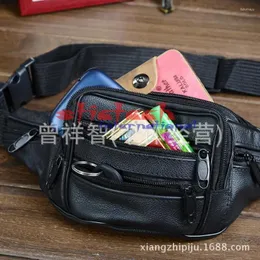 Waist Bags By Dhl Or Ems 20pcs 2024 Men Travel Genuine Leather Bag Pack Fanny Belt Saco