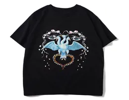 Mens T Shirt Hip Hop Bird Printing Mens Stylist T Shirt krótkie rękawy Wysokiej jakości mężczyźni Kobiety T Shirt rozmiar SXXL3199115