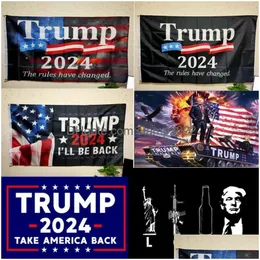 Banner Flags Donald Trump 2024 Flag Flag ponownie Ameryka ponownie LGBT Prezydent USA Zmieniło się Zwiększenie Back 3x5 Ft 90x150 cm Drop Deliv Dhzho