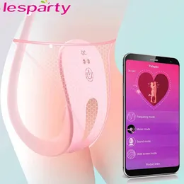 Andere Gesundheitszugänge Beauty Gegenstände Anwendung Remote gefälschter Penis Vibrator Unterwäsche Frauen Klick Stimulationsmaschinen Store Bluetooth weibliche Masturbation Q240521