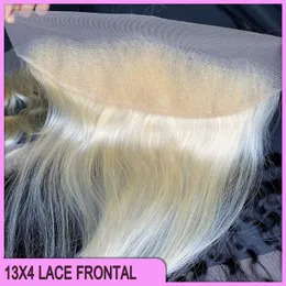 Großhandelspreis menschliches Haar Erweiterung 13x4 transparente Spitze Frontal 1 Stück 613 Körperwelle Straight Body Wave Curly Hair