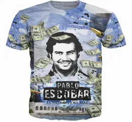 Nuovo popolare Jersey Pablo Escobar Maschio e femmina Impressione 3D Hiphop Street Tramps5566985