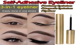 1PC Selfadhesive Eyeliner Waterproof Natural Lasting Make Up Eyeliner Pen Black Eye Liner Pencil Crayon Eyes Marker Pen Makeup1164578