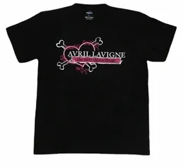 メンズTシャツレアデザインレトロシンガーAvril Lavigne 2000年代Q240521の最高のTシャツ